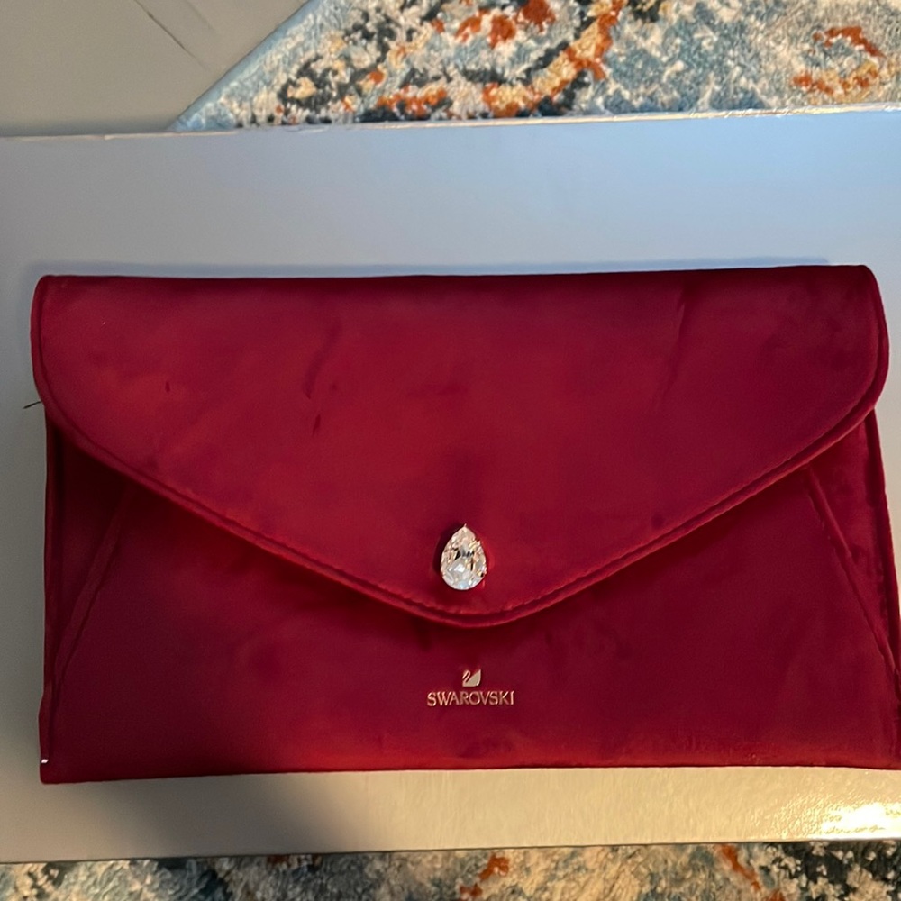 Swarovski envelope clutch purse